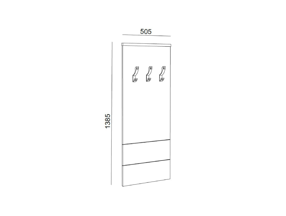 Hotel Nox Triple Wooden Hanger Dimensions