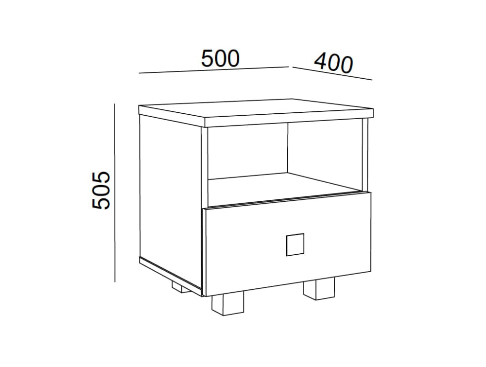Hotel Nox Wooden Open Closed Drawer Night Stand Dimensions