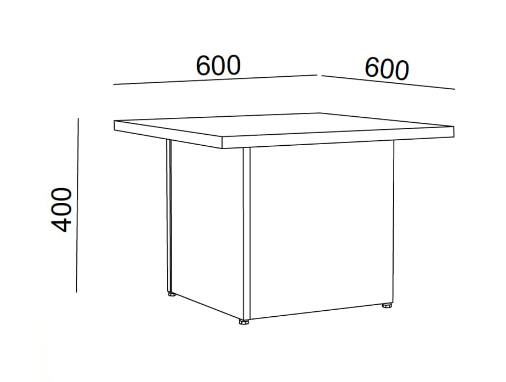 Hotel Nox Wooden Square Top Low Table Dimensions