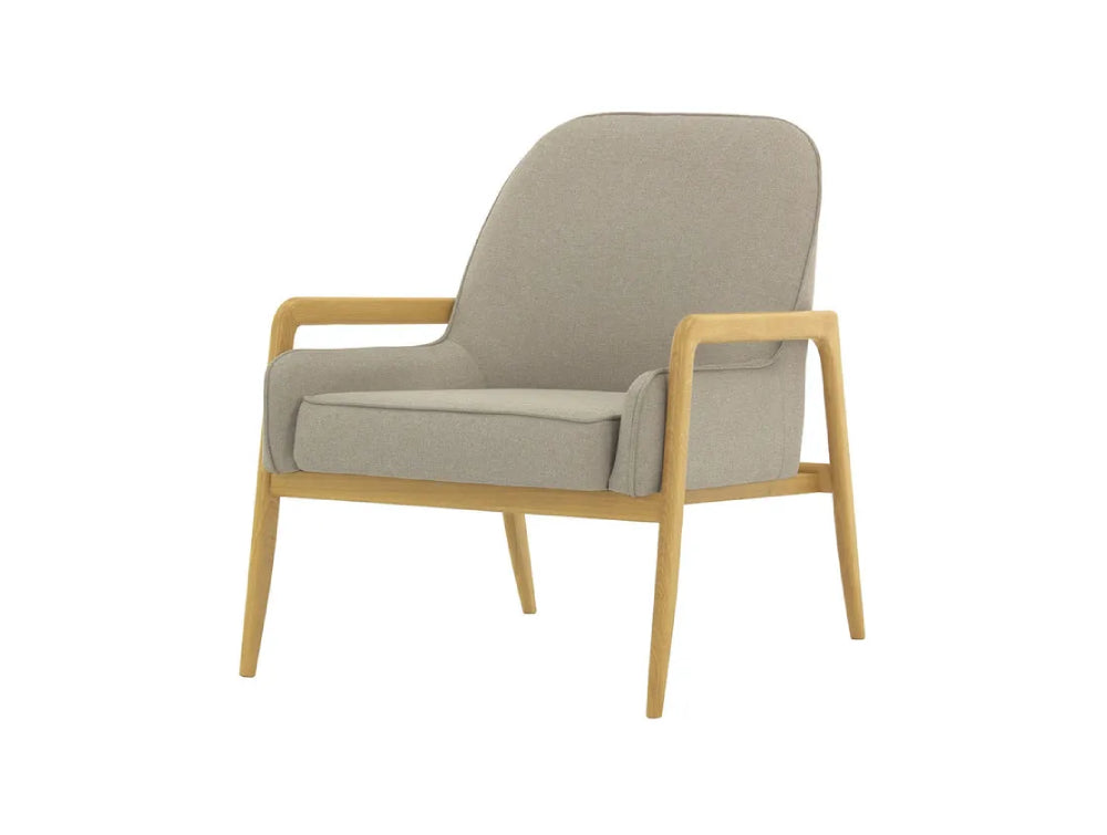 Hugo Armchair - Beige and Like Oak