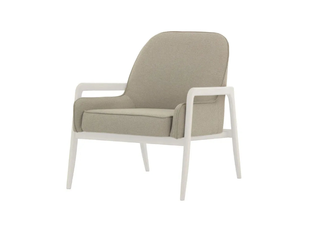 Hugo Armchair - Beige and White