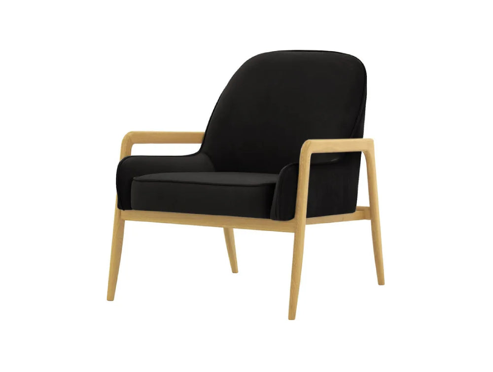 Hugo Armchair - Black and Like Oak
