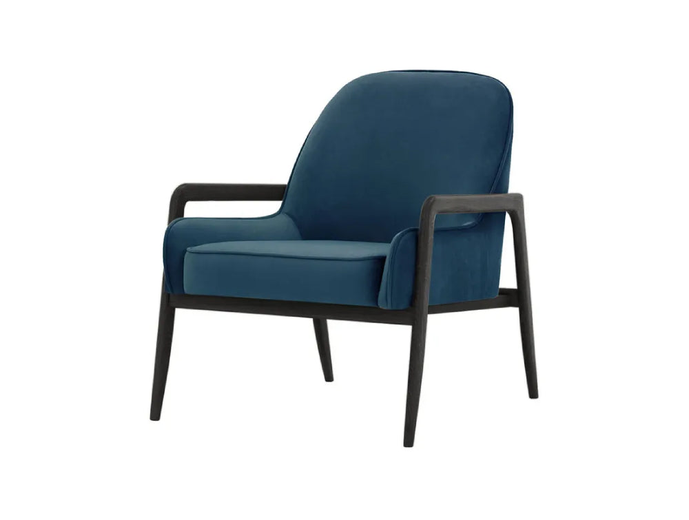 Hugo Armchair - Blue and Black
