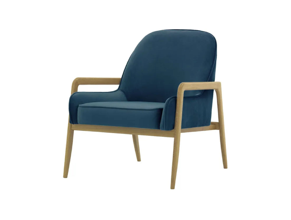 Hugo Armchair - Blue and Wax Black