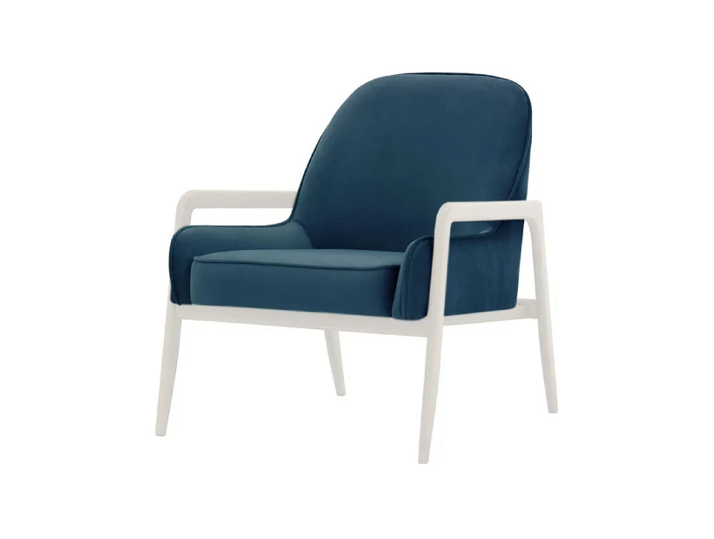 Hugo Armchair - Blue and White