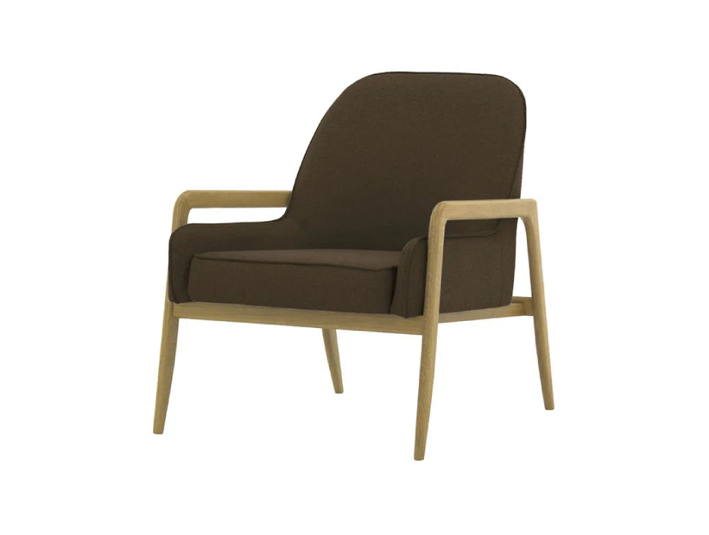 Hugo Armchair - Brown and Wax Black
