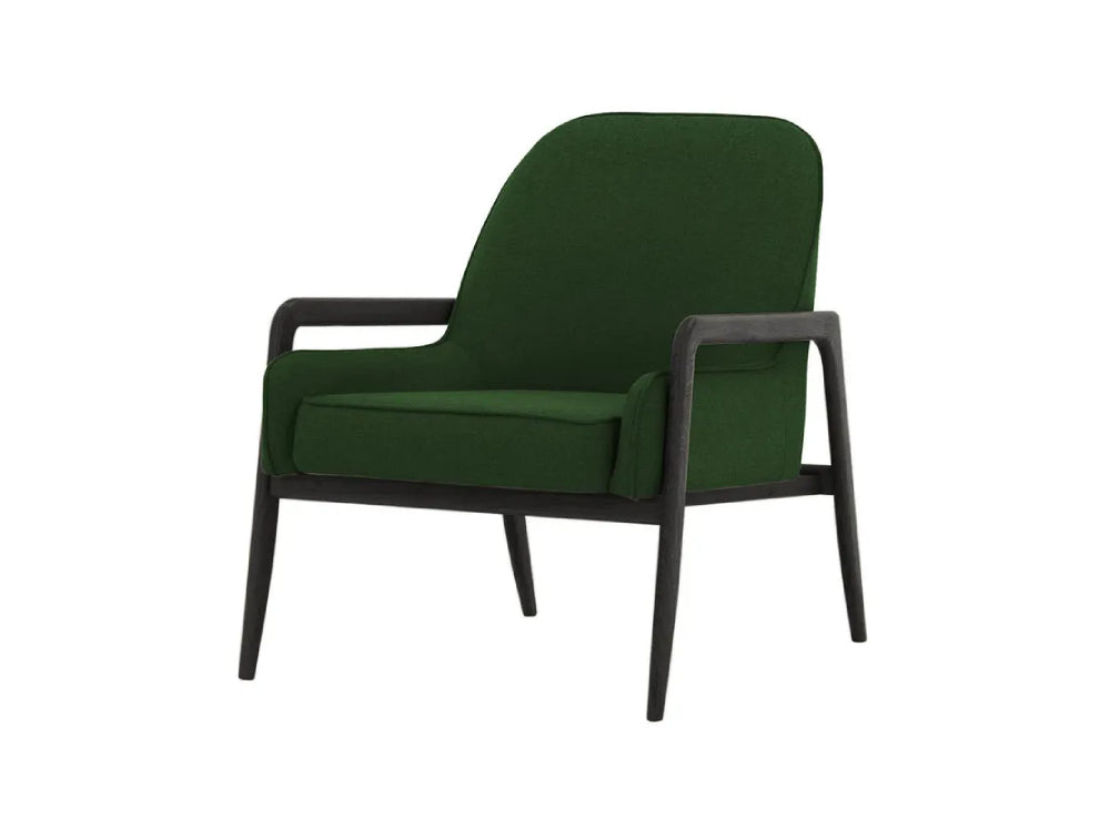 Hugo Armchair - Dark Green (Malmo 37) and Black