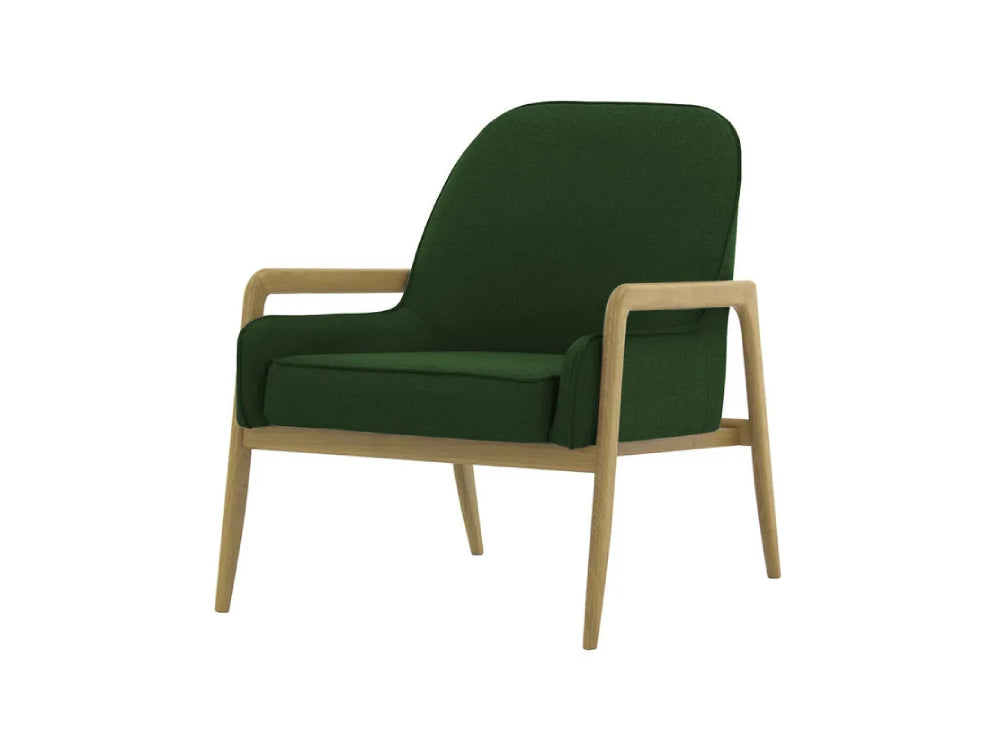 Hugo Armchair - Dark Green (Malmo 37) and Wax Black
