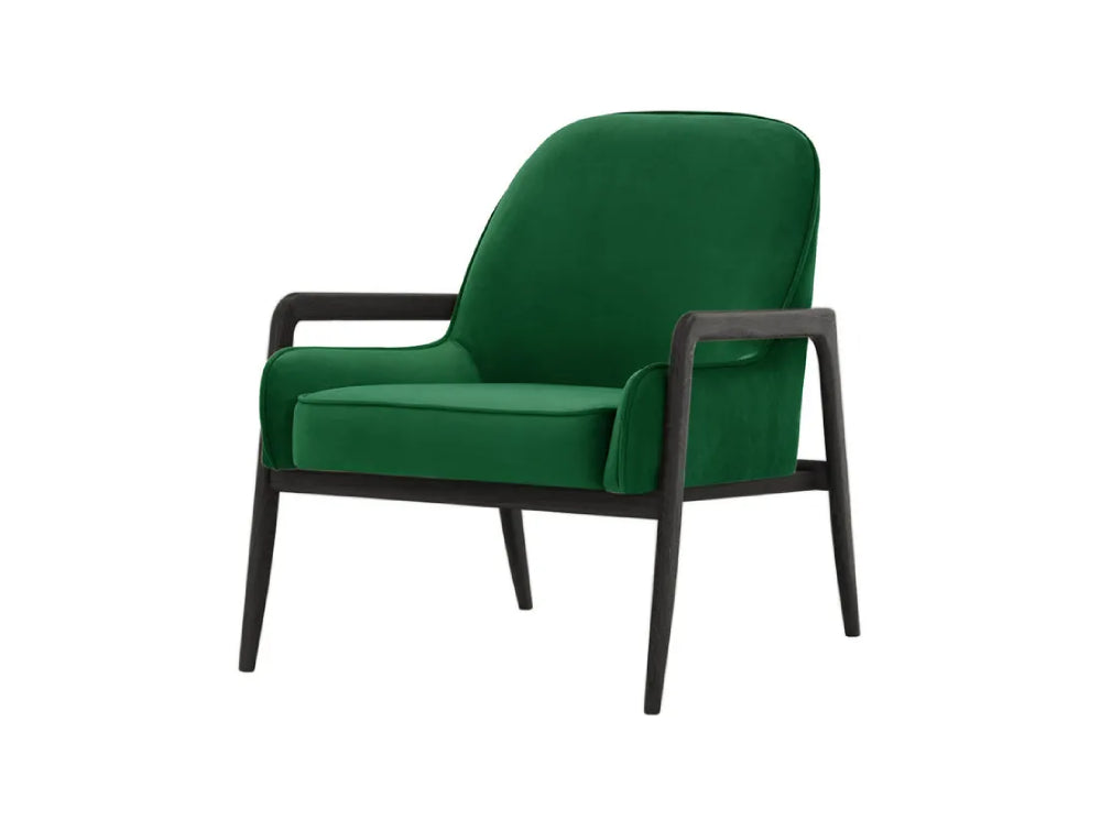 Hugo Armchair - Dark Green and Black