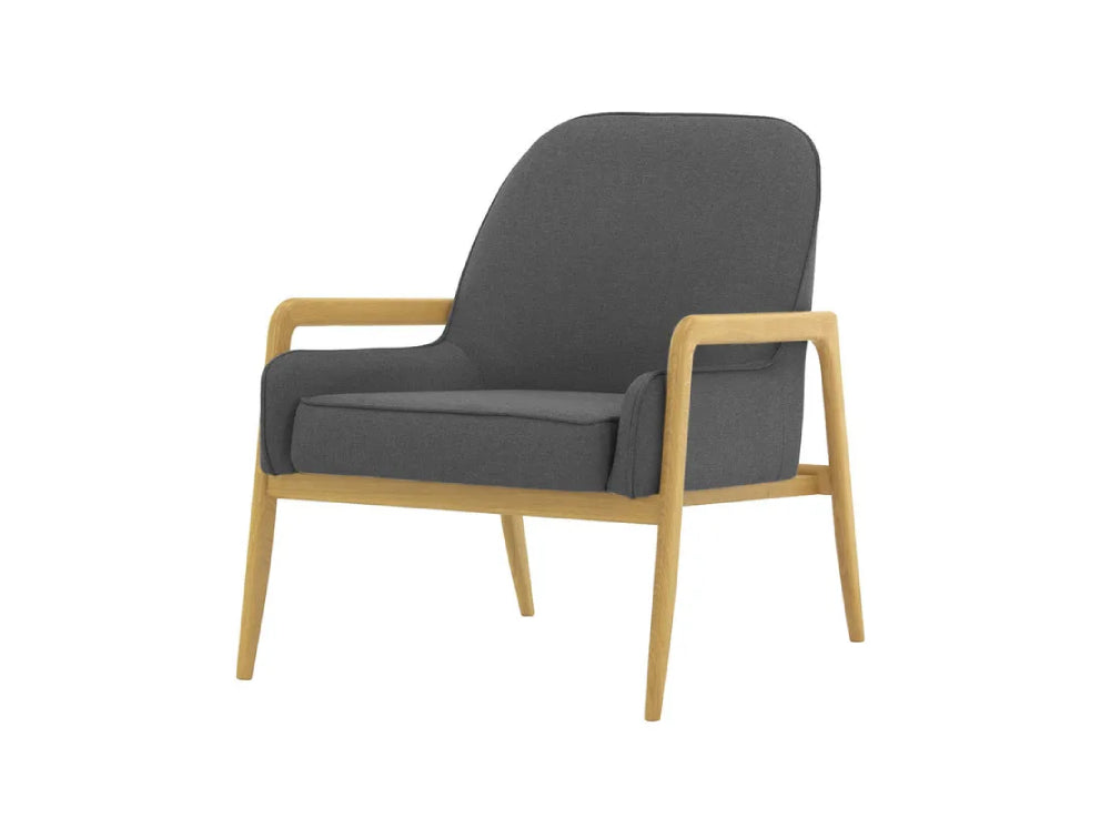 Hugo Armchair - Dark Grey and Like Oak
