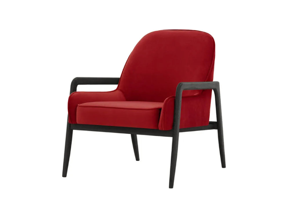 Hugo Armchair - Dark Red and Black