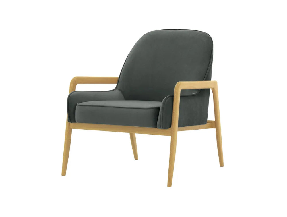 Hugo Armchair - Graphite and Like Oak