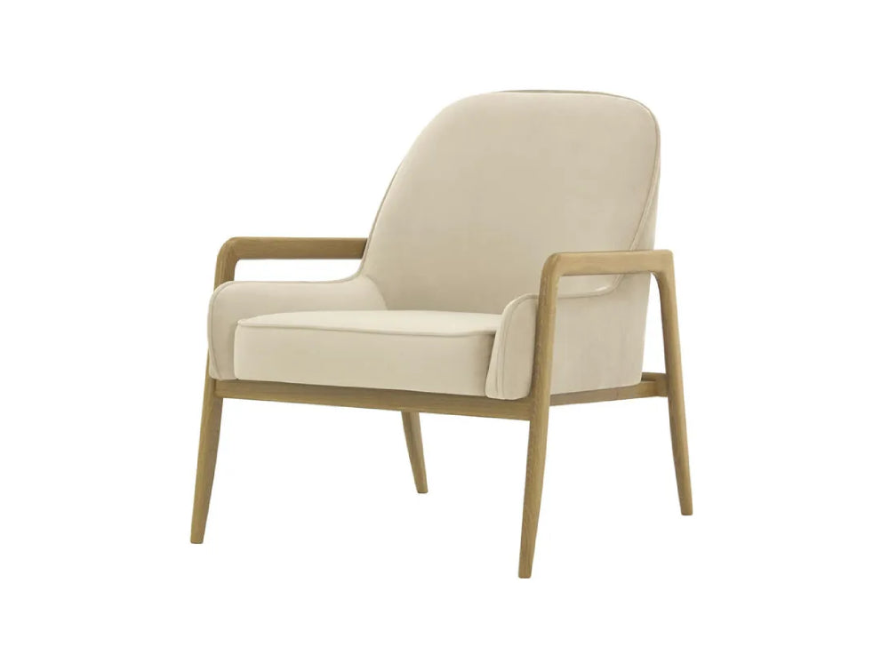Hugo Armchair - Light Beige and Wax Black