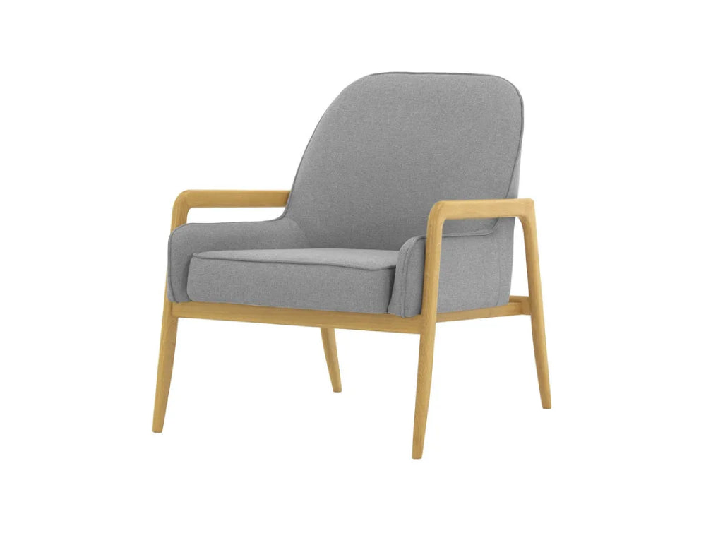 Hugo Armchair - Light Grey and Like Oak