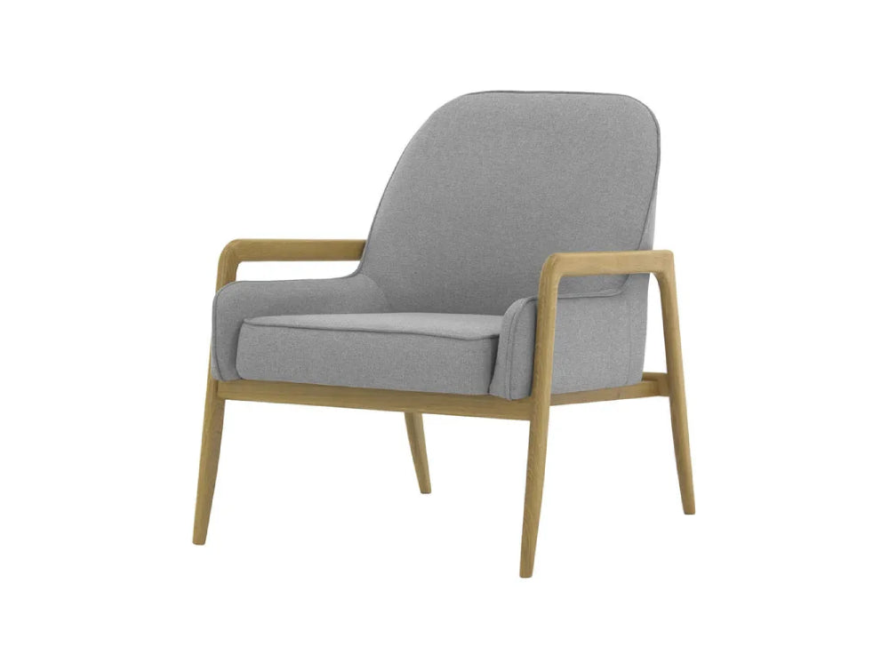 Hugo Armchair - Light Grey and Wax Black