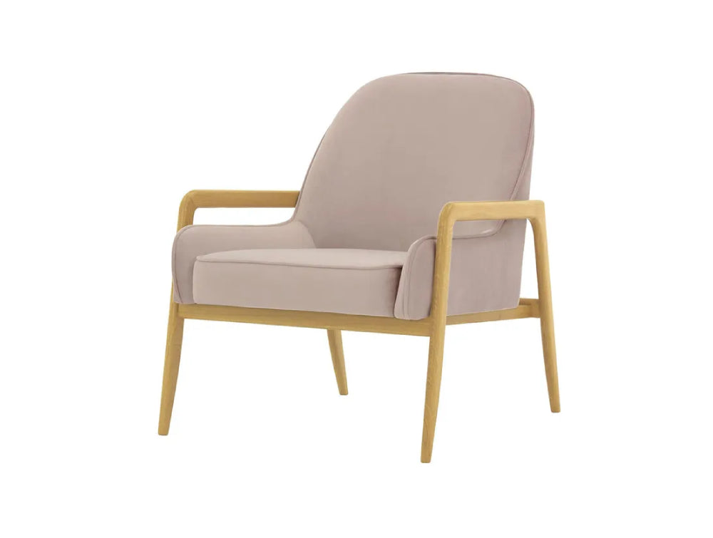 Hugo Armchair - Lilac and Like Oak