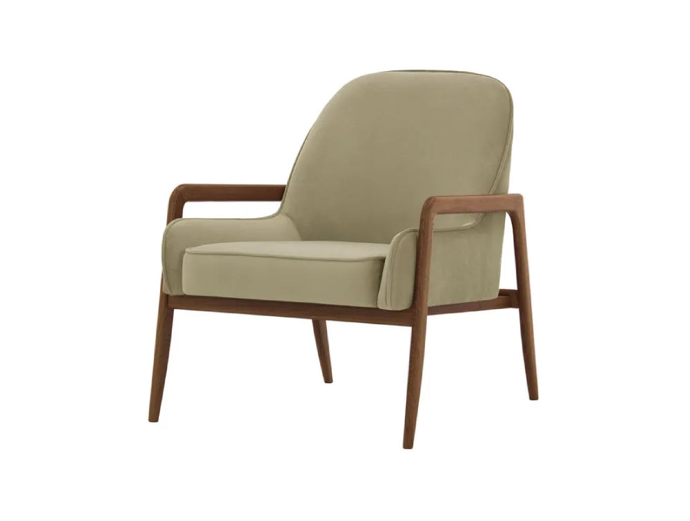 Hugo Armchair - Mink and Dark Oak