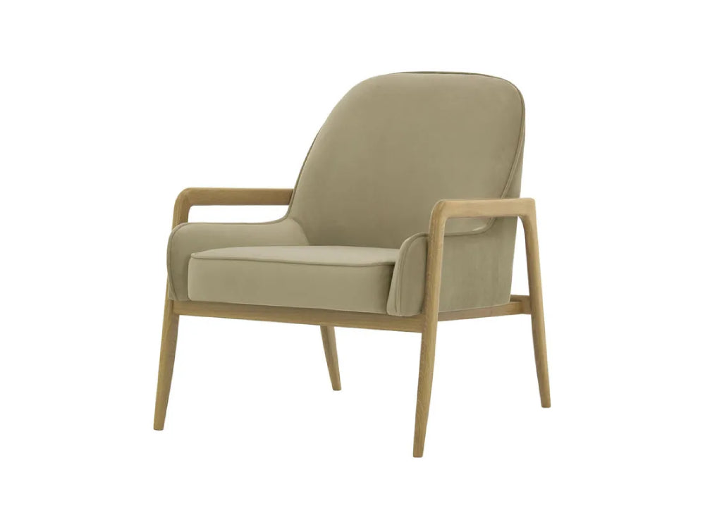 Hugo Armchair - Mink and Wax Black