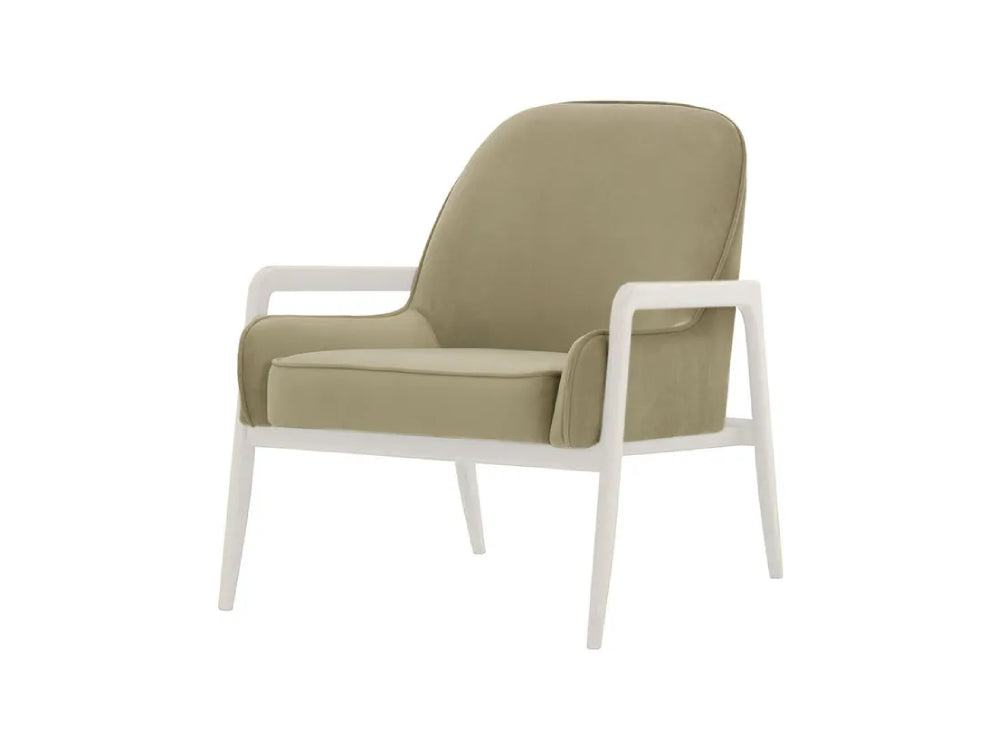 Hugo Armchair - Mink and White