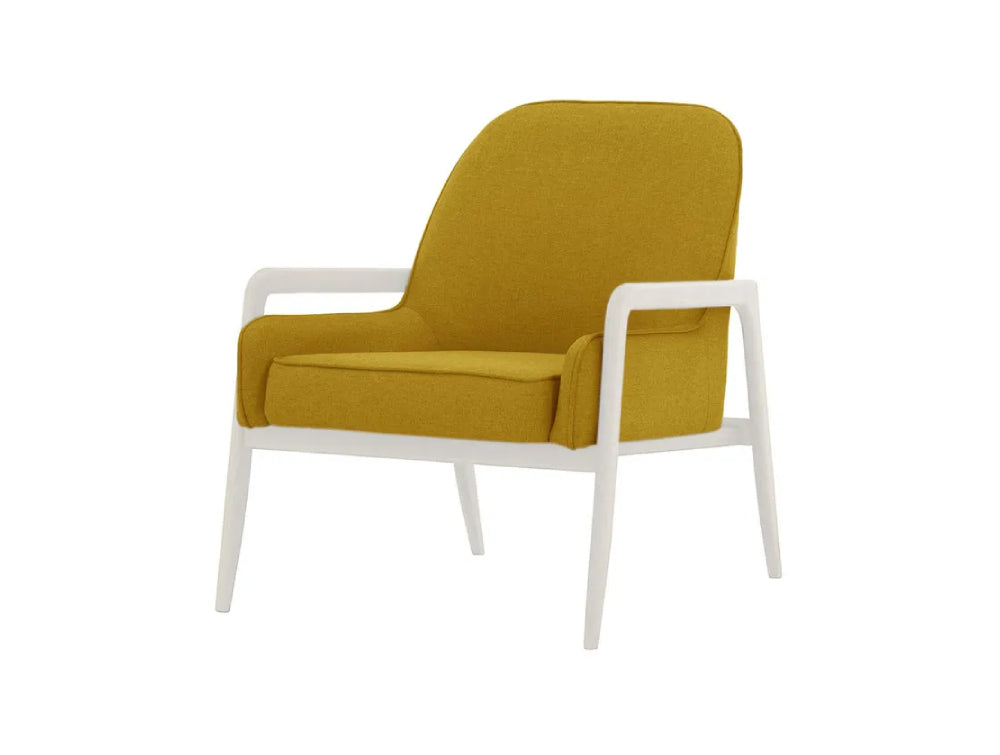 Hugo Armchair - Mustard (Malmo 41) and White