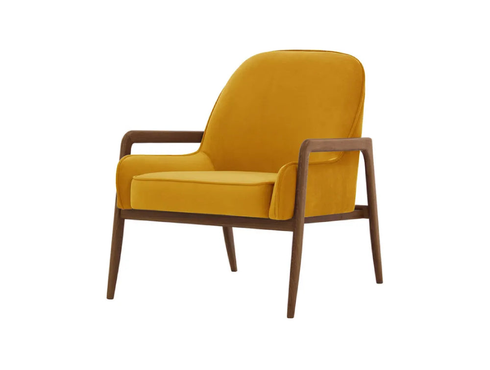 Hugo Armchair - Mustard and Dark Oak