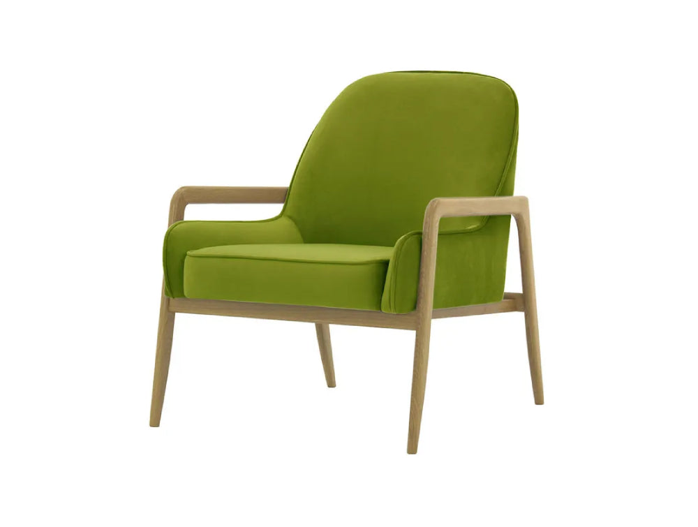 Hugo Armchair - Olive and Wax Black