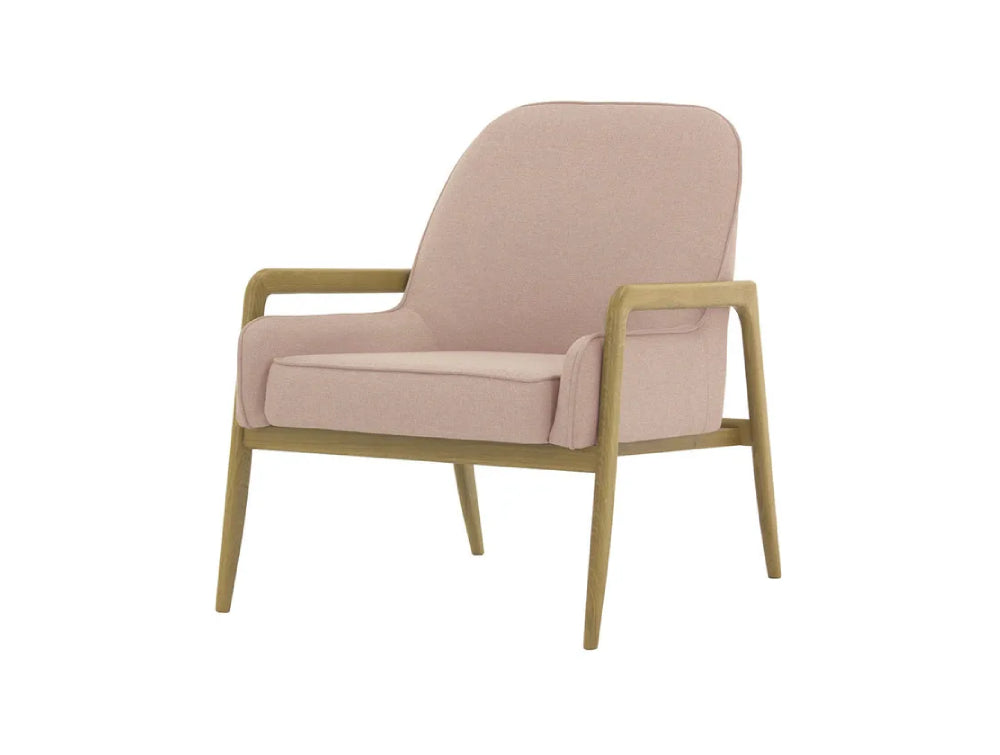 Hugo Armchair - Powder Pink and Wax Black