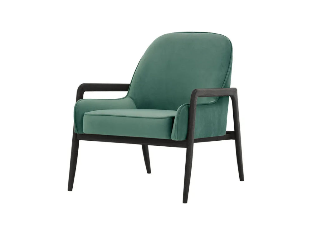 Hugo Armchair - Teal and Black