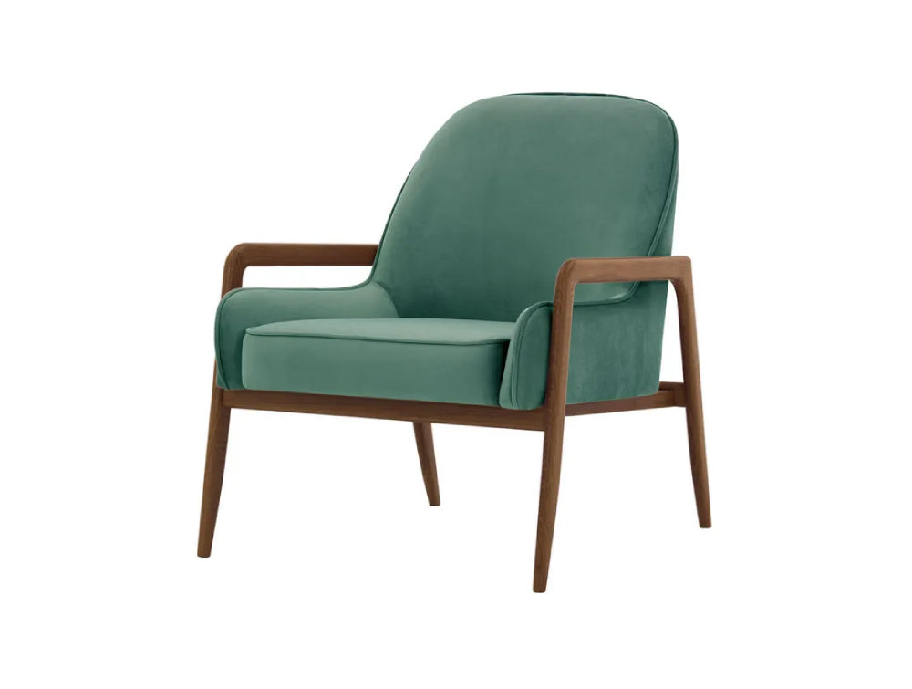 Hugo Armchair - Teal and Dark Oak