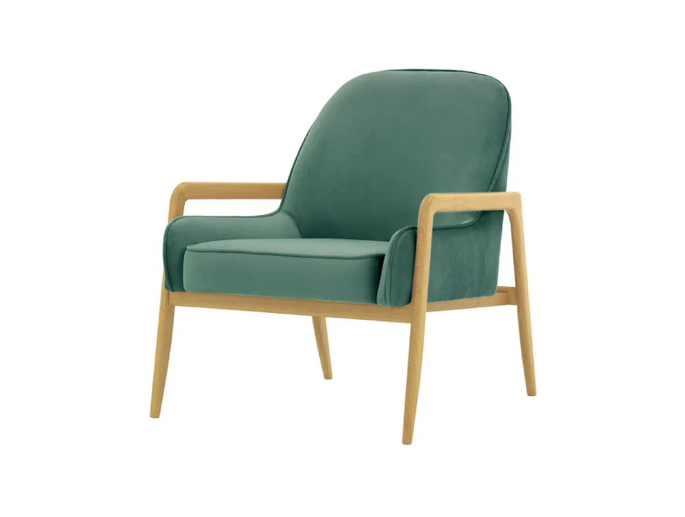 Hugo Armchair - Teal and Like Oak
