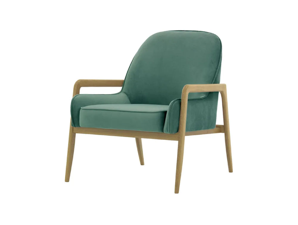 Hugo Armchair - Teal and Wax Black