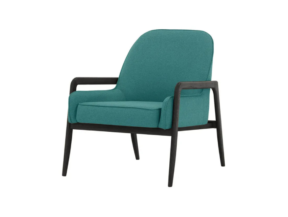 Hugo Armchair - Turquoise and Black