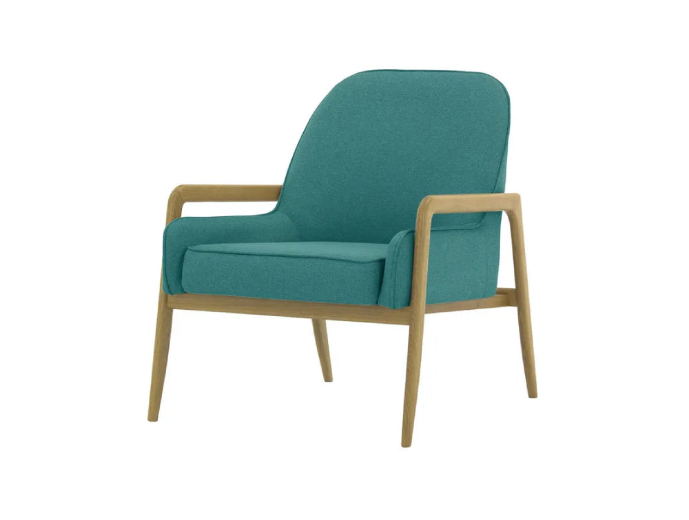 Hugo Armchair - Turquoise and Wax Black