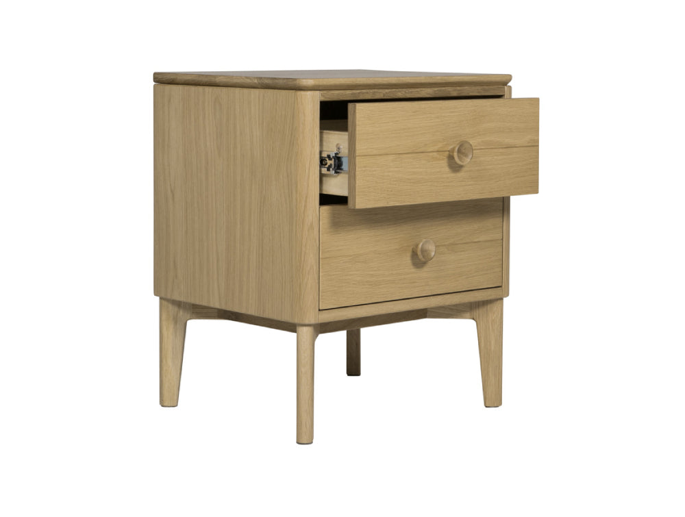 Hunter 2 Drawer Bedside Table 4