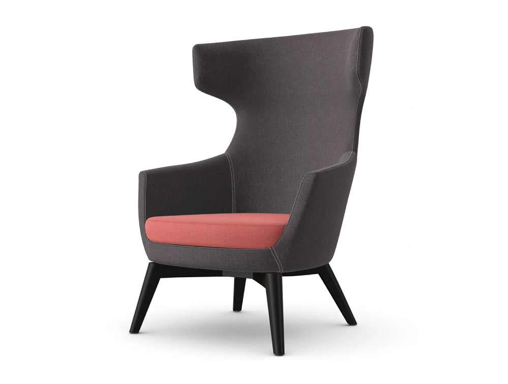 Ikon Lounge Chair Wooden 4 Leg Frame 2