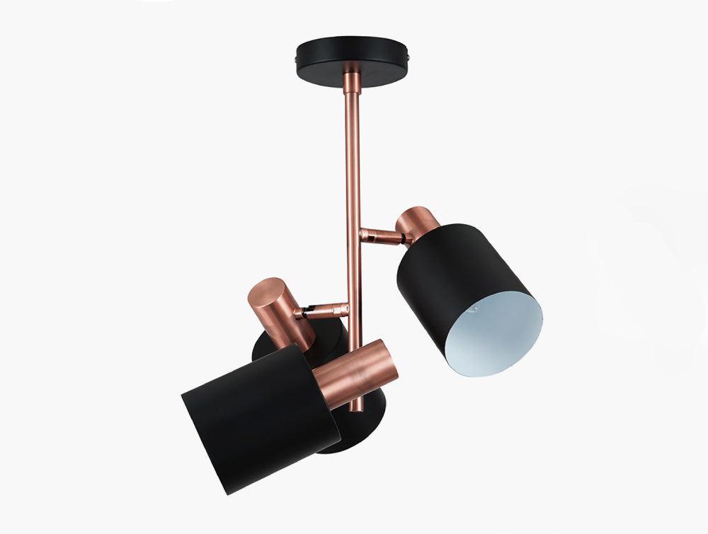 Indy 3 Bulbs Electrified Pendant Light Black and Antique Copper