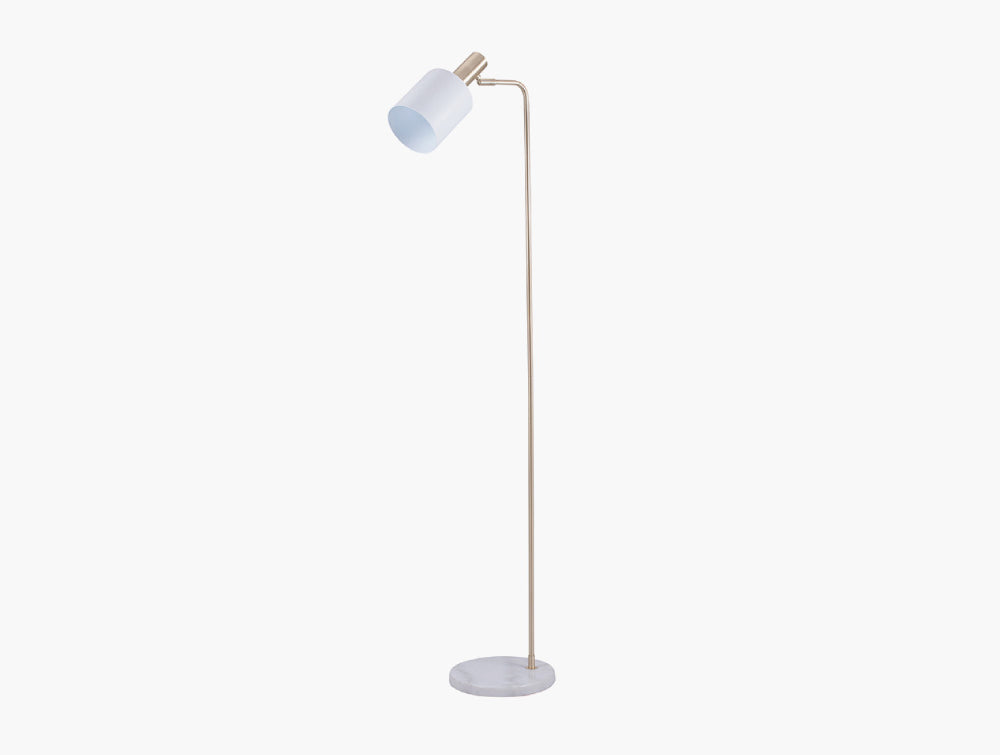 Indy Floor Lamp White and Gold