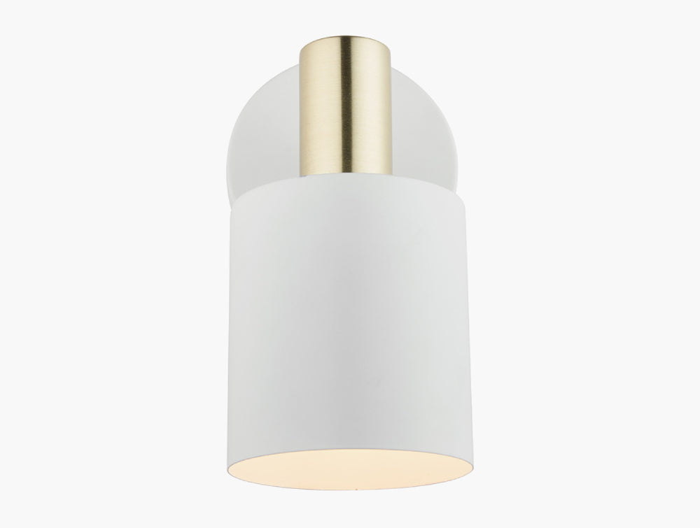 Indy White and Gold Retro Wall Light 3