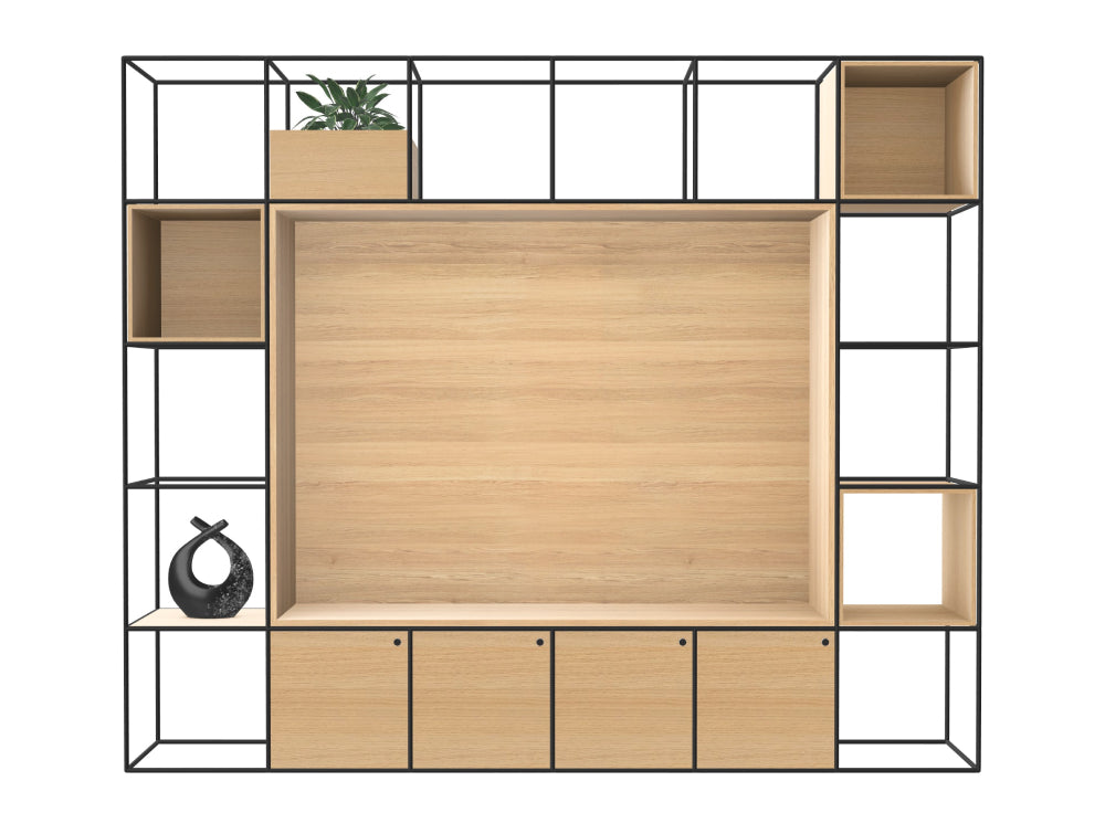 Ionic Media Unit with Built In Storage 2