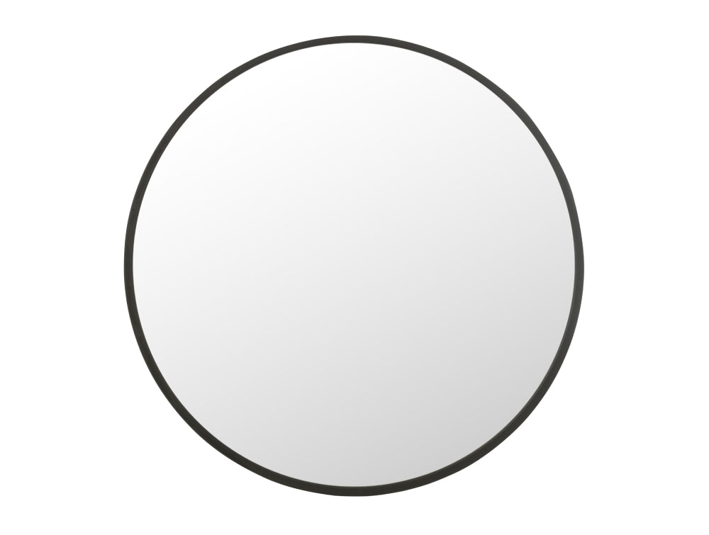 Ivanna Matt Black Round Mirror Extra Large