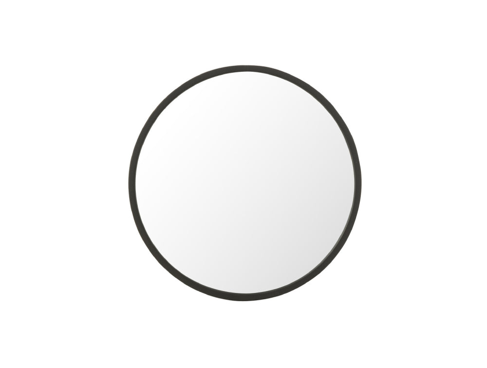 Ivanna Matt Black Round Mirror Small