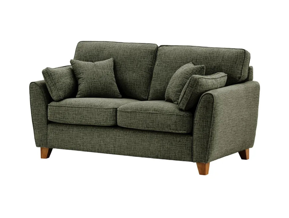 Jackson 2 Seater Sofa - Mid Grey and Dark Oak