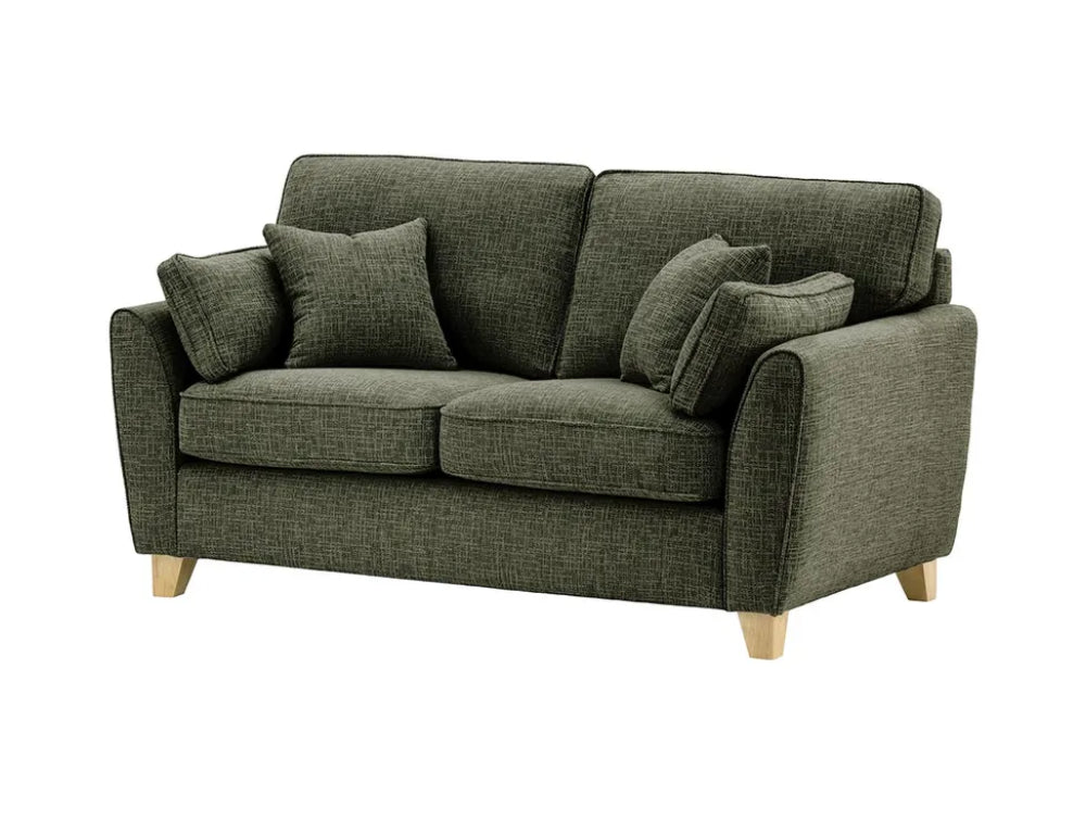 Jackson 2 Seater Sofa - Mid Grey and Wax Black