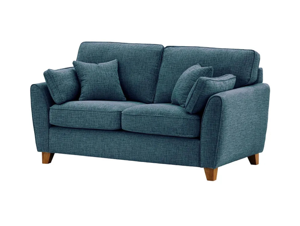 Jackson 2 Seater Sofa - Teal and Dark Oak