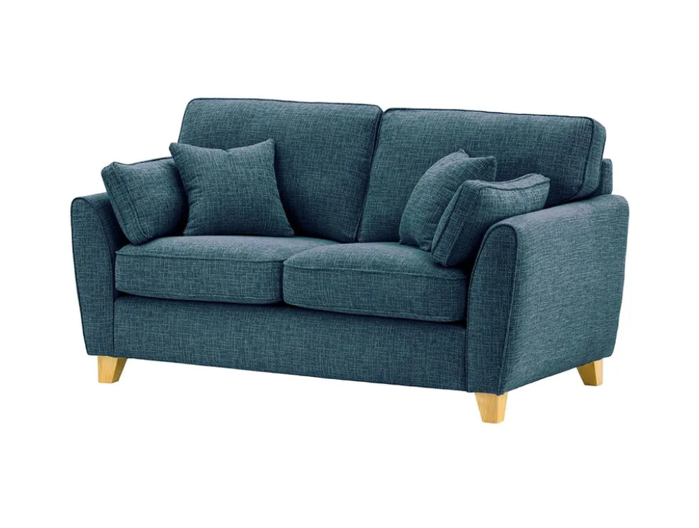 Jackson 2 Seater Sofa - Teal and Like Oak