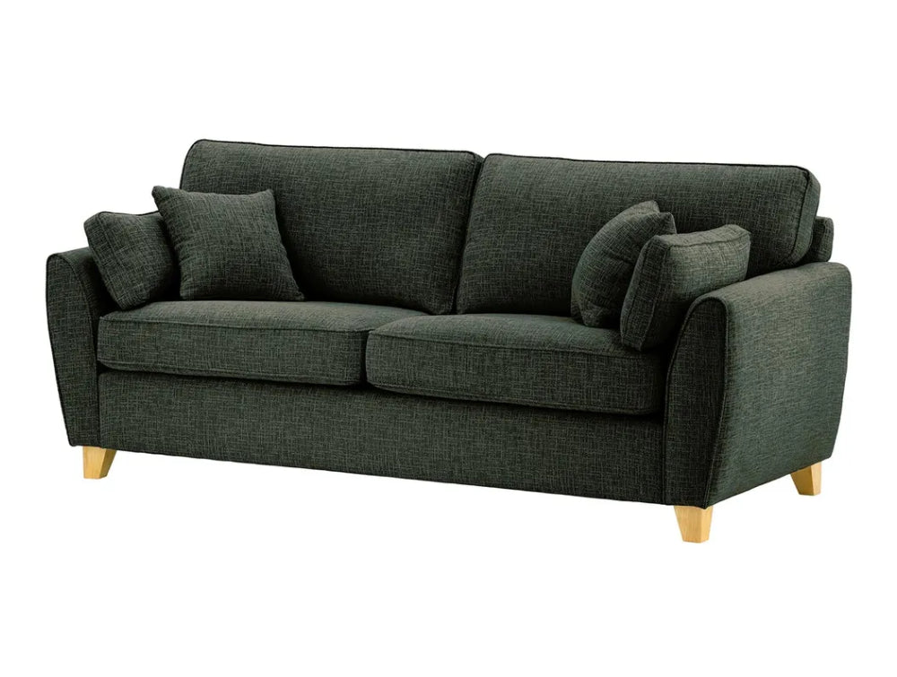 Jackson 3 Seater Sofa - Charcoal and Like Oak
