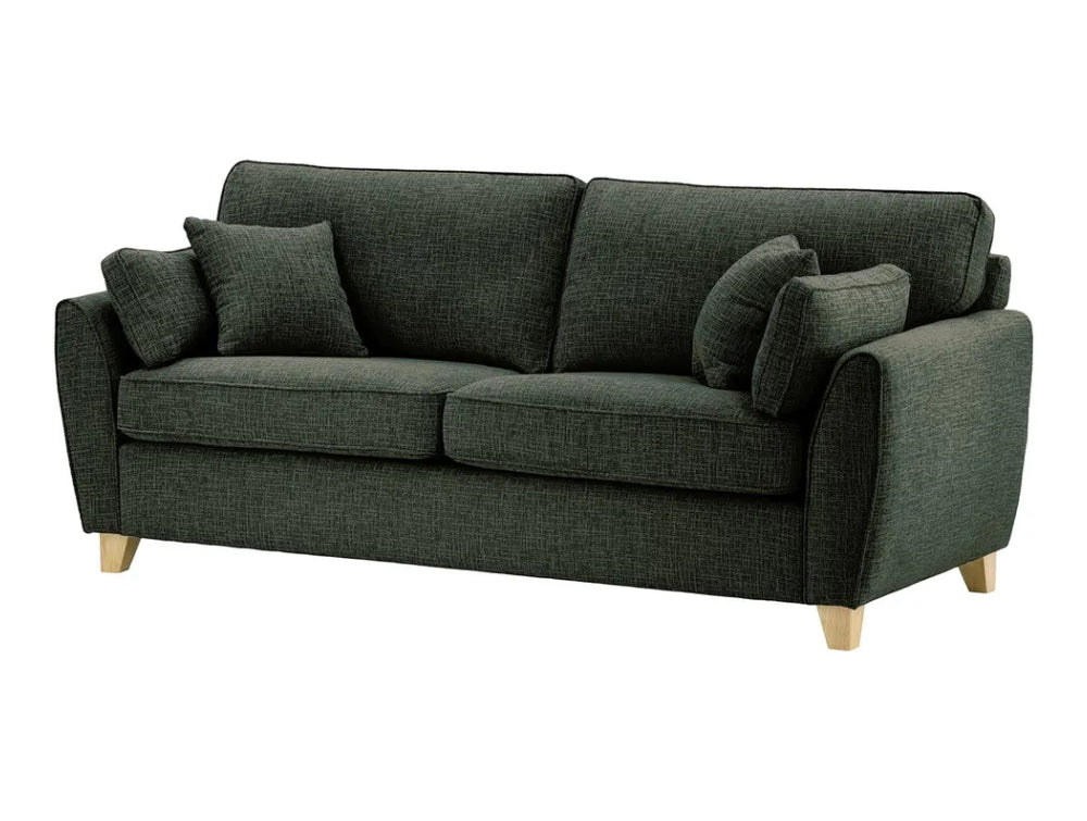 Jackson 3 Seater Sofa - Charcoal and Wax Black