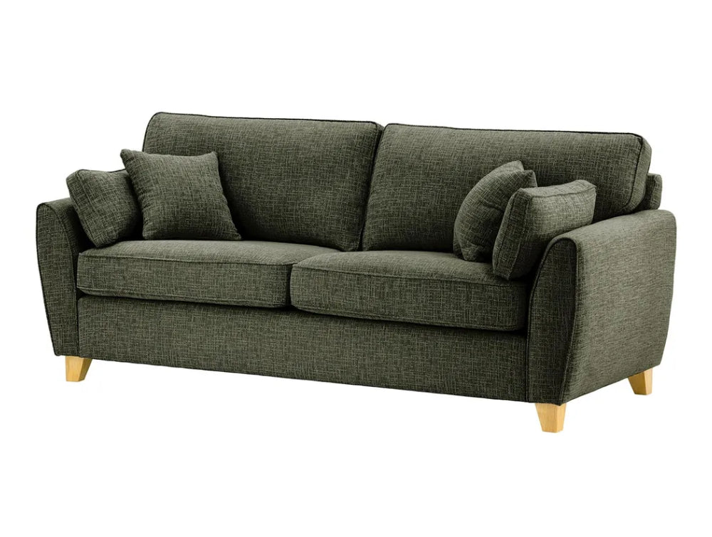 Jackson 3 Seater Sofa - Mid Grey and Like Oak