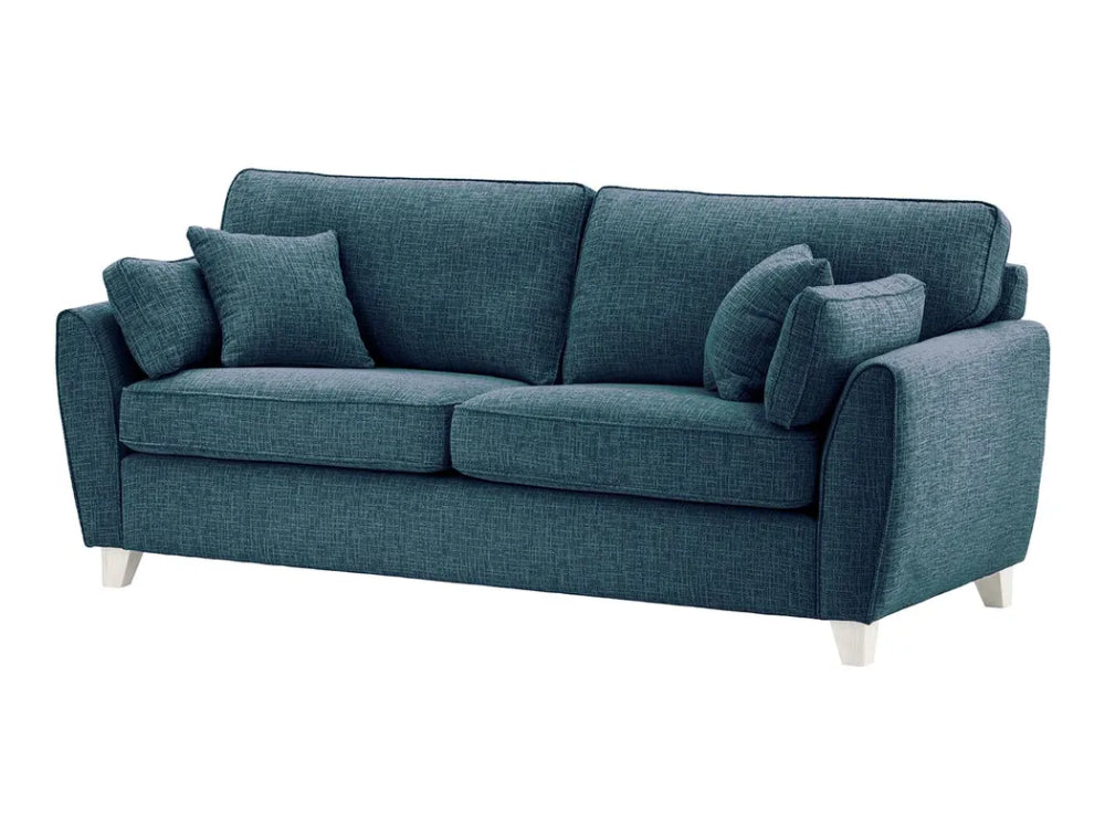 Jackson 3 Seater Sofa - Teal and White