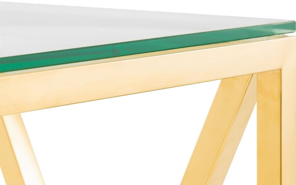 Jada Console Table Gold Glass Detail
